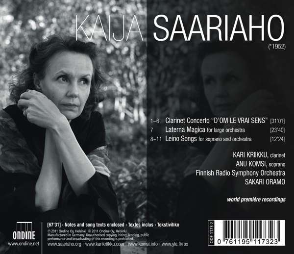 Saariaho: D'Om Le Vrai Sens, Laterna Magica, Leino Songs - slide-1