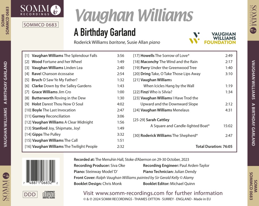 Vaughan Williams: A Birthday Garland - slide-1