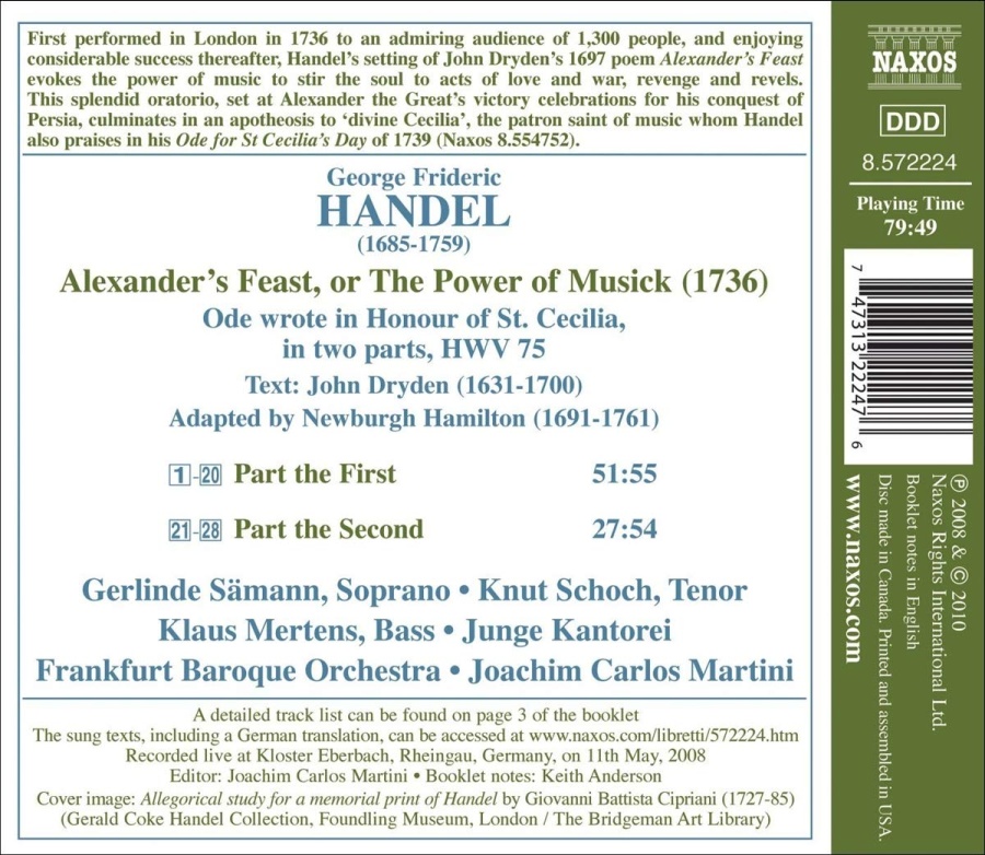 HANDEL: Alexander's Feast - slide-1