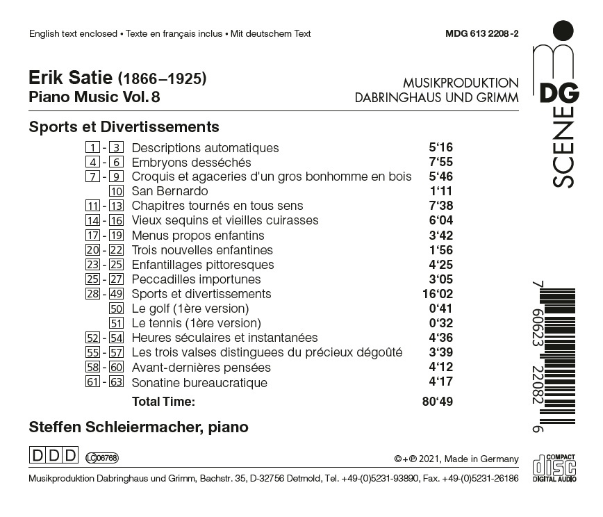 Satie: Piano Music Vol. 8 - Sports et Divertissements - slide-1