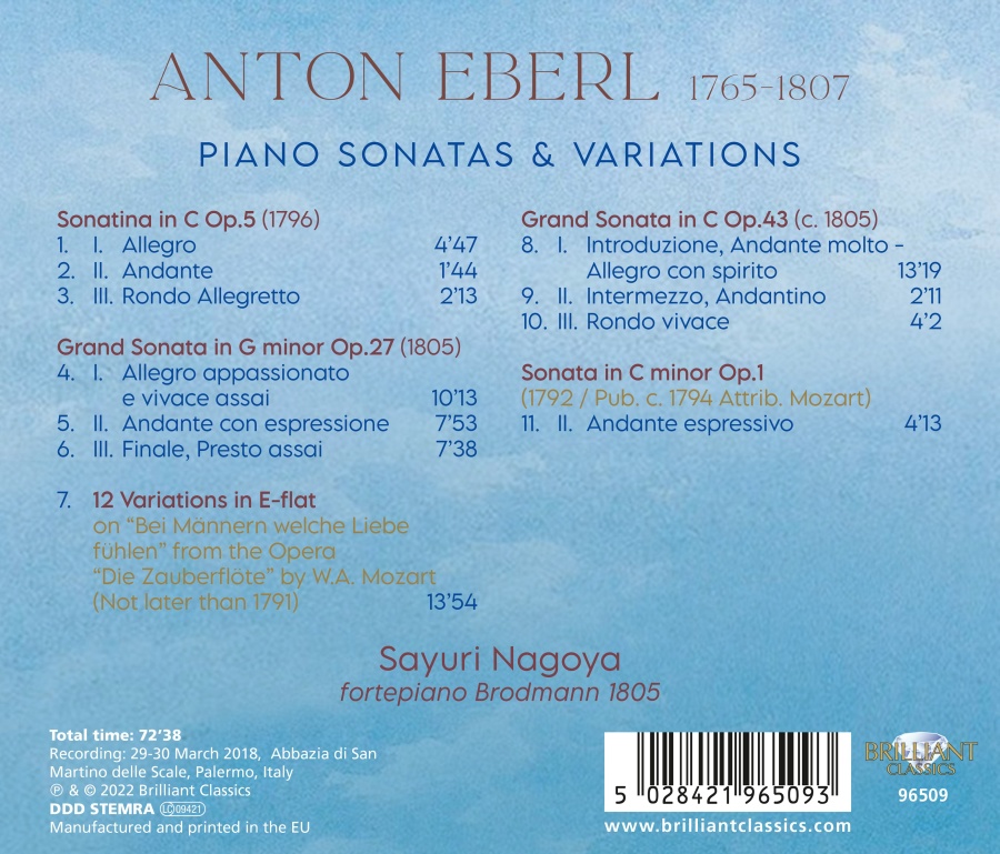 Eberl: Piano Sonatas & Variations - slide-1