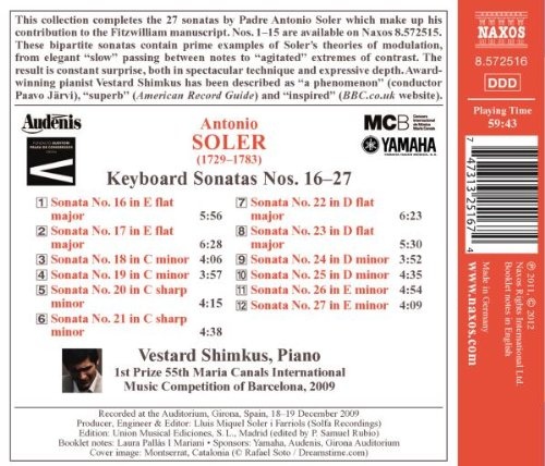Soler: Keyboard Sonatas Nos. 16−27 - slide-1