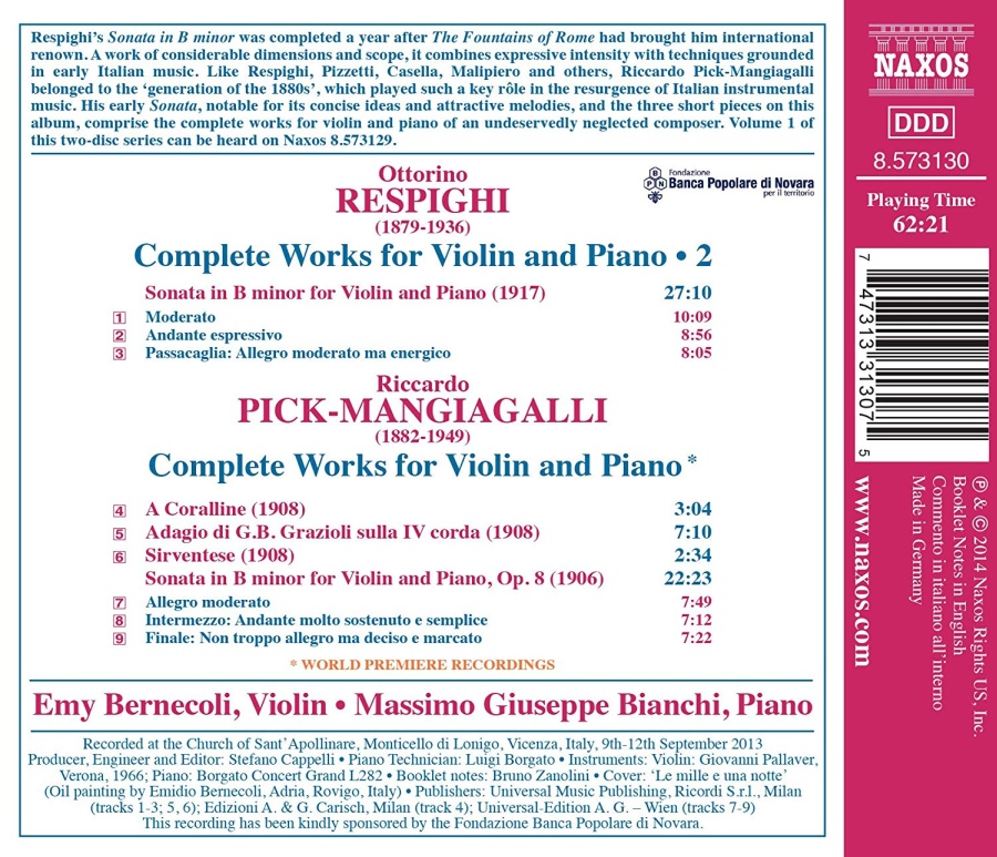 Respighi: Sonata in B minor; Pick-Mangiagalli, Riccardo - slide-1