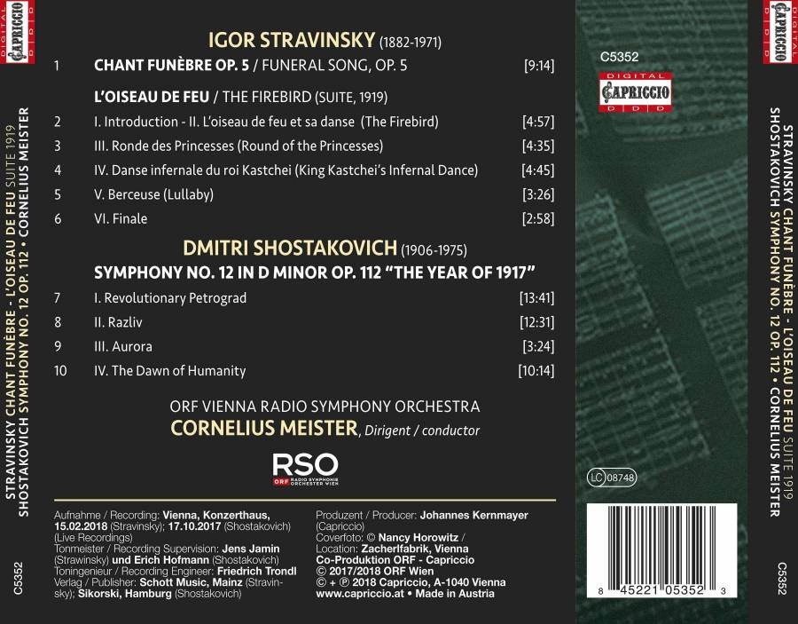 Stravinsky: Chant Fun?bre; Shostakovich : Symphony No. 12 - slide-1