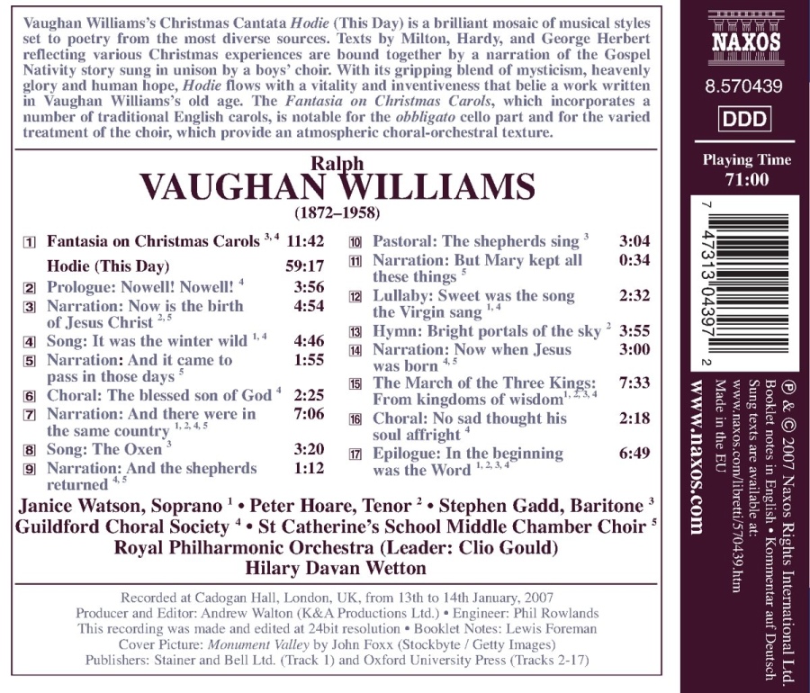 Vaughan Williams: Fantasia on Christmas - slide-1