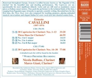 Cavallini: Capriccios for Clarinet, Three Duos for Clarinet - slide-1