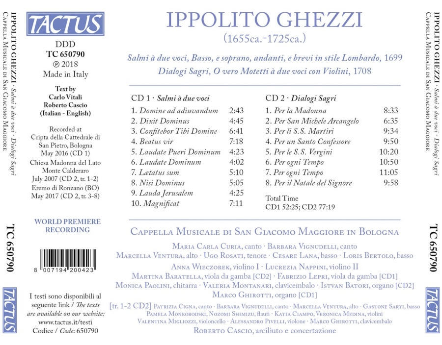 Ghezzi: Salmi a 2 voci; Dialoghi Sacri - slide-1