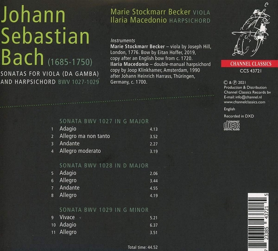 Bach: Sonatas for viola da gamba and harpsichord - slide-1