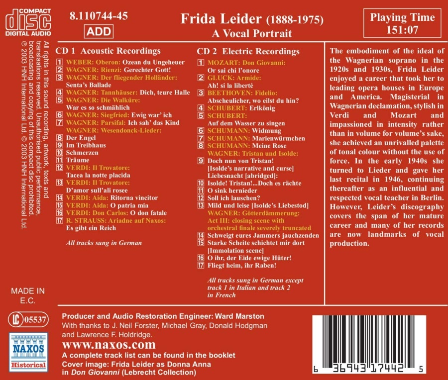 Frida Leider: A Vocal Portrait - slide-1