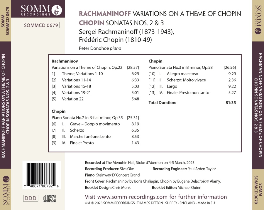 Rachmaninoff: Variations; Chopin: Piano Sonatas Nos. 2 & 3 - slide-1