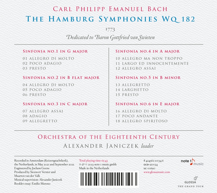 C.P.E. Bach: The Hamburg Symphonies Wq 182 - slide-1
