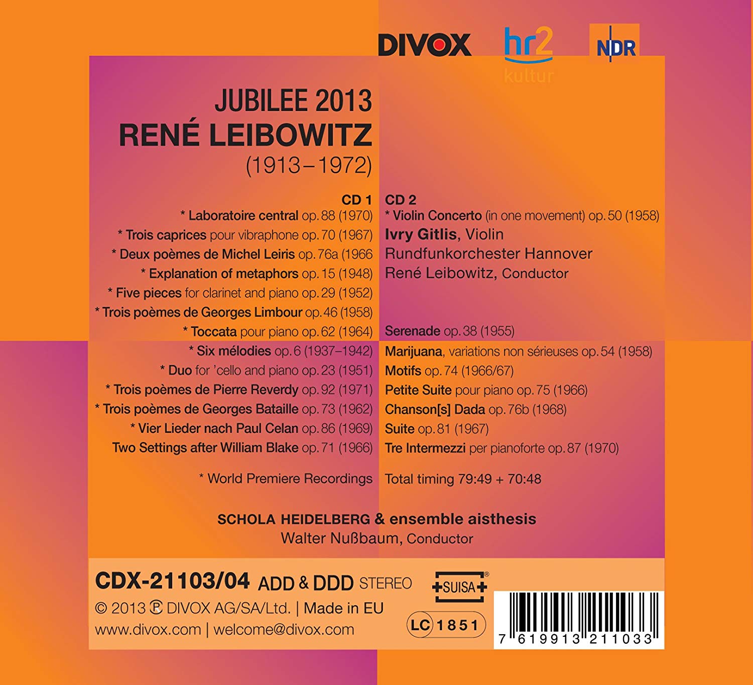 Leibowitz: Musique de chambre, Concerto - slide-1