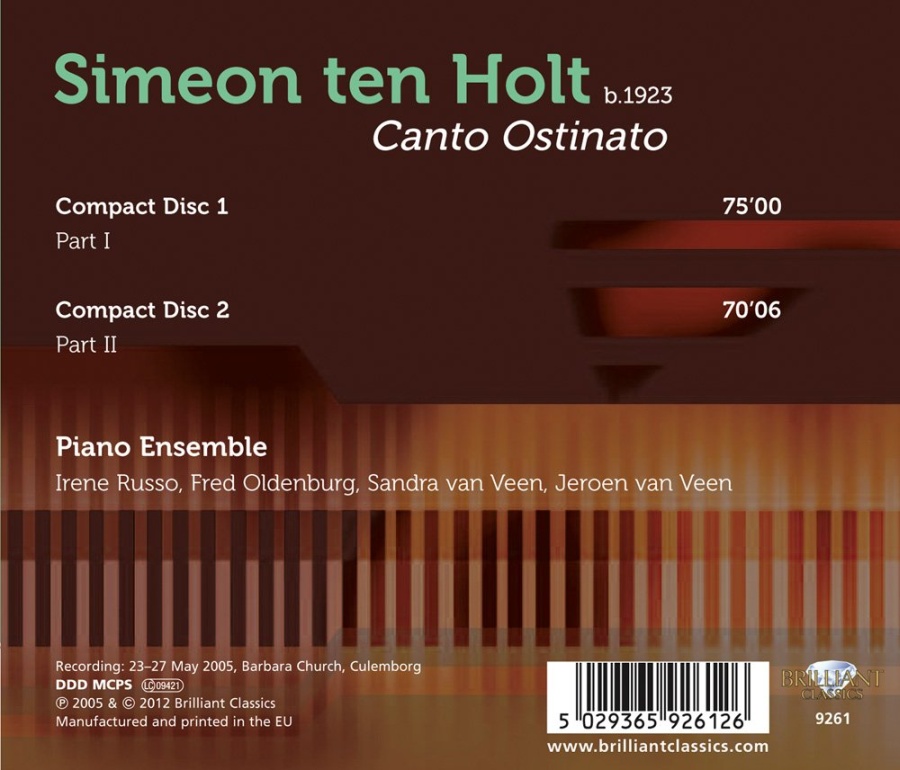 Ten Holt: Canto Ostinato - slide-1