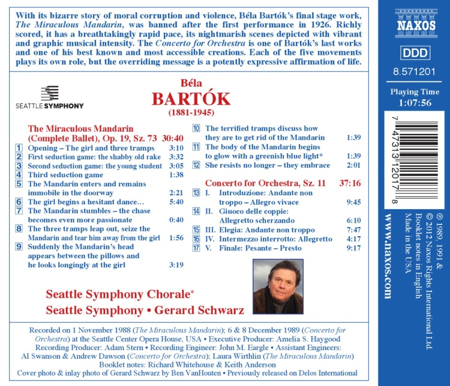 BARTOK: The Miraculous Mandarin; Concerto for Orchestra - slide-1