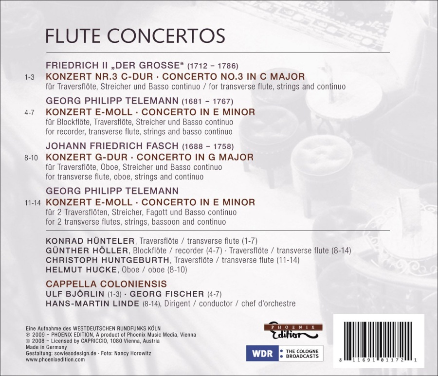 Flute Concertos - Friedrich II, Fasch, Telemann - slide-1