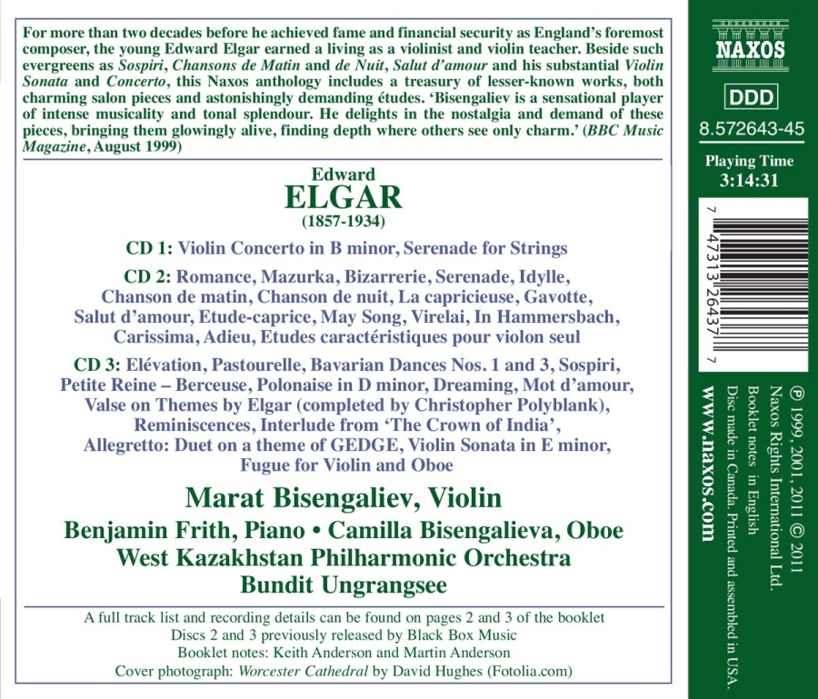 Elgar: The Violin Music - Violin Concerto, Violin Sonata, Miniatures - slide-1