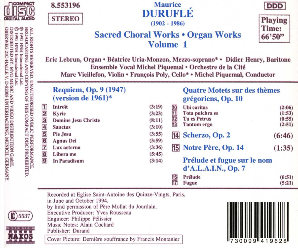 DURUFLE: Sacred Choral & Organ - slide-1