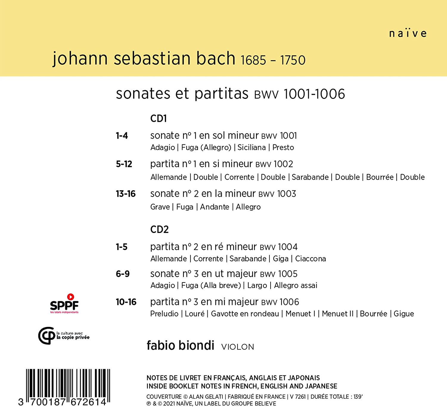 Bach: Sonatas & Partitas - slide-1