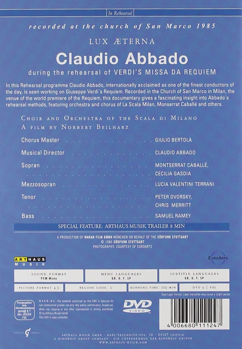 ABBADO: Verdi's Missa da Requiem in Rehearsal - slide-1