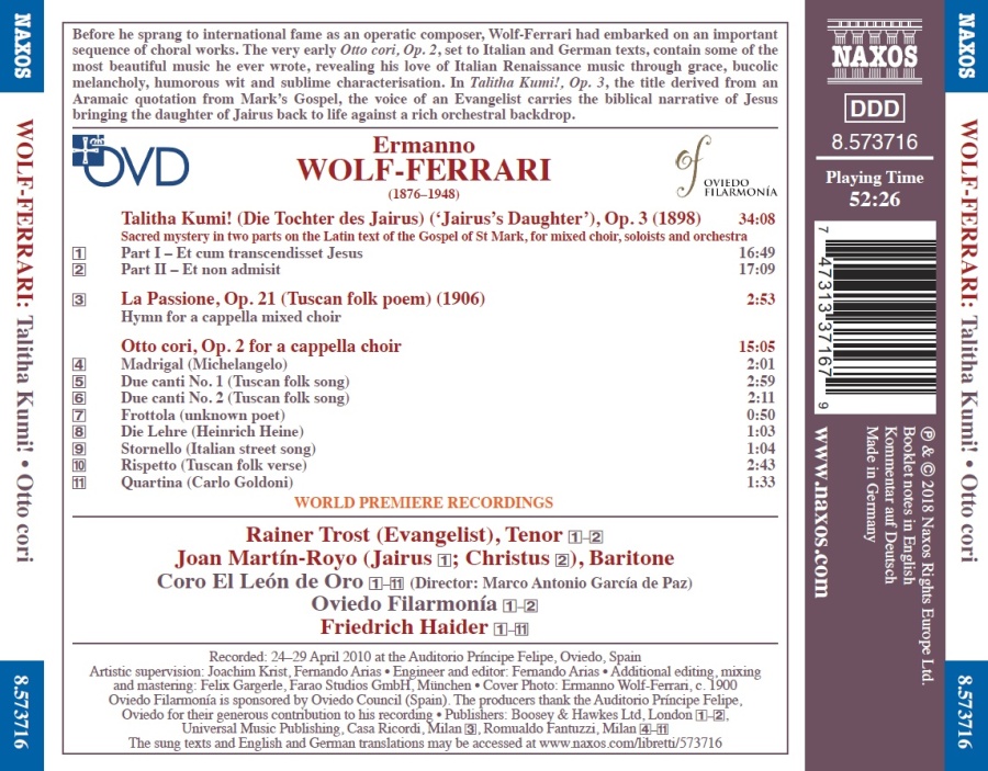 Wolf-Ferrari: Talitha Kumi!; La Passione; Otto cori - slide-1