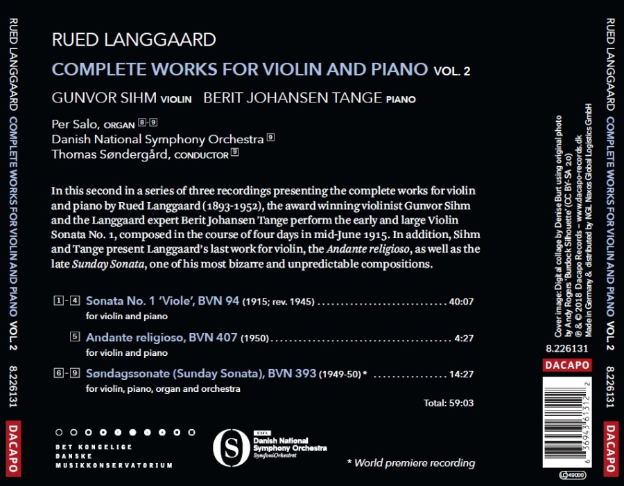 Langgaard: Works for Violin and Piano Vol. 2 - slide-1