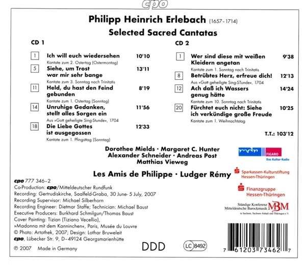 Erlebach: Sacred Cantatas - slide-1