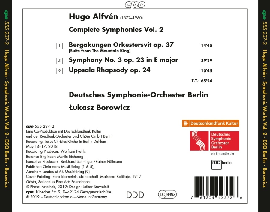 Alfvén: Symphony No. 3; Uppsala Rhapsody; The Mountain King Suite - slide-1