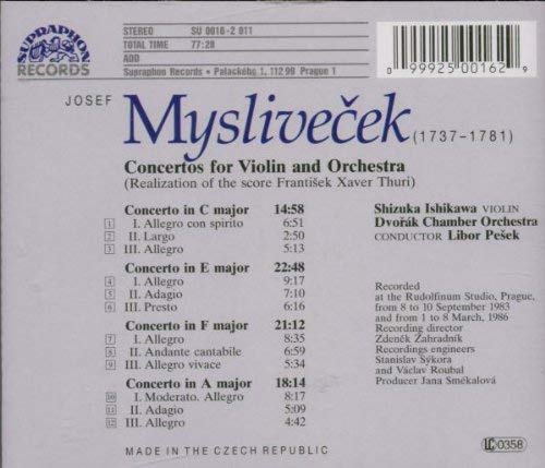 Myslivecek: Concertos for Violin and Orchestra - slide-1