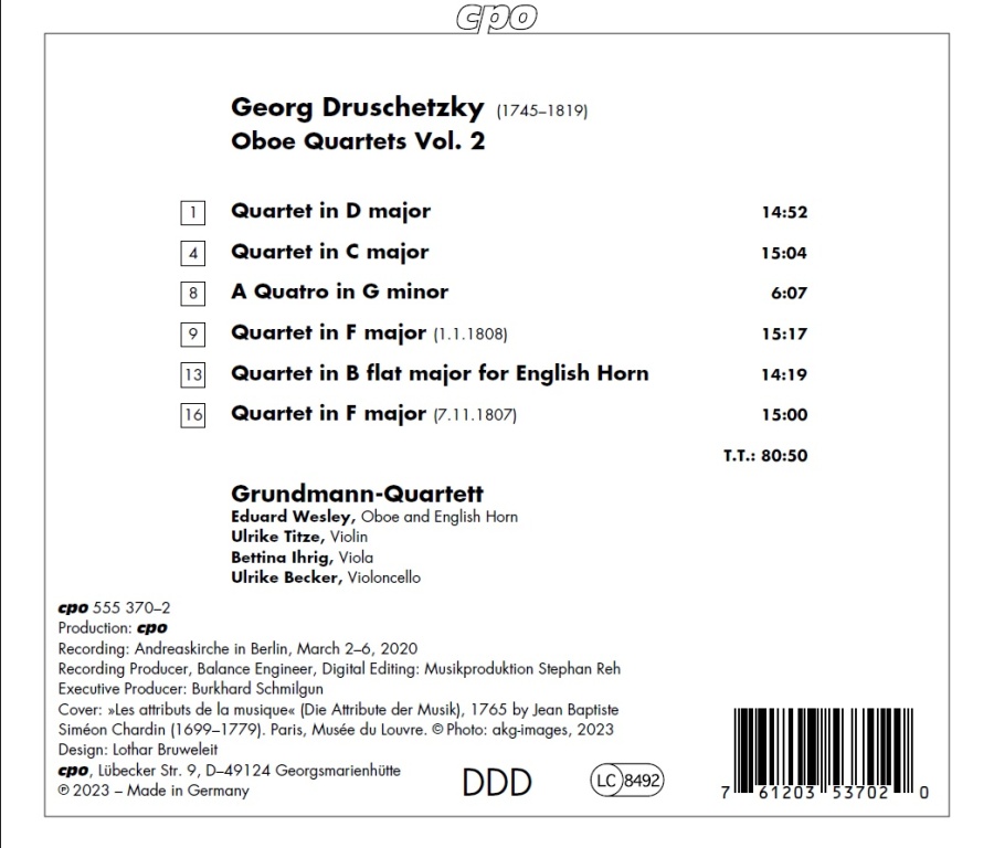 Druschetzky: Oboe Quartets Vol. 2 - slide-1