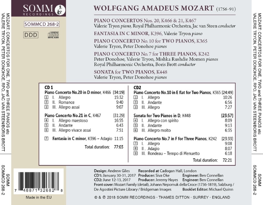 Mozart: Piano Concertos for One, Two and Three Pianos - slide-1
