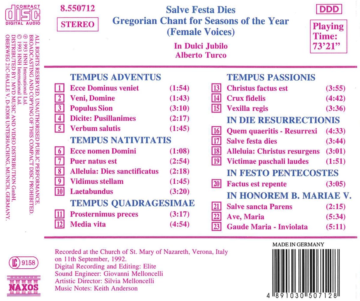 Salve Festa Dies: Gregorian Chant for Seasons of the Year - slide-1