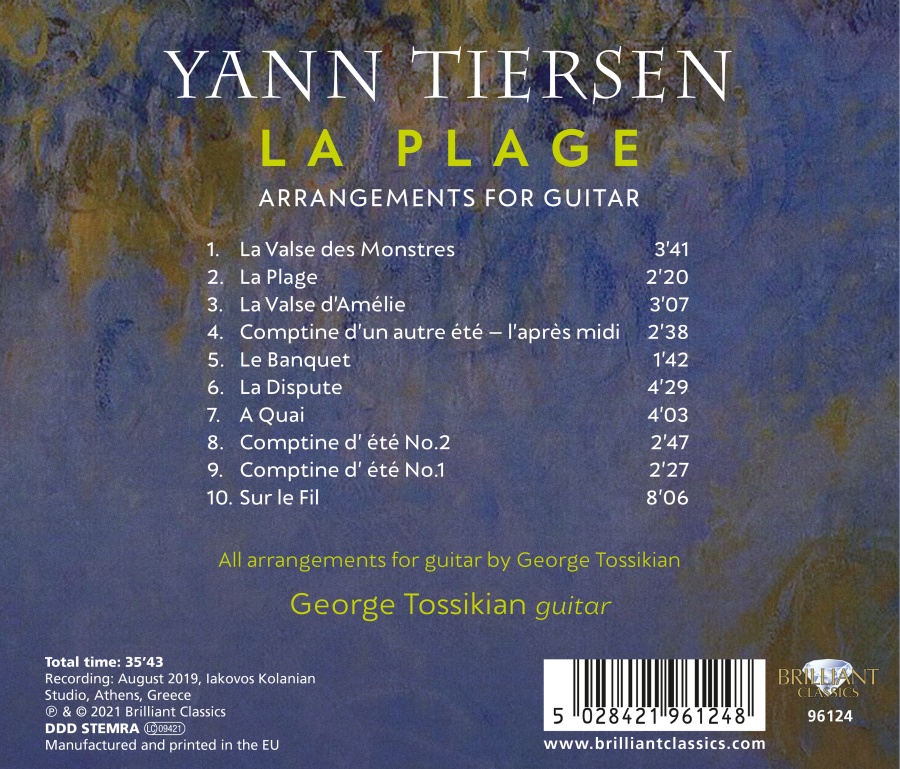 Tiersen: La Plage, Arrangements for Guitar - slide-1