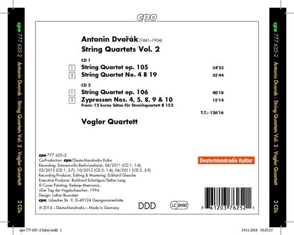 Dvorak: String Quartets Vol. 2 - slide-1