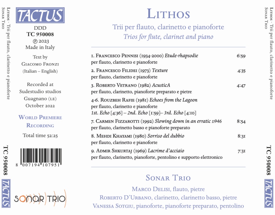 Lithos - Trios for flute, clarinet and piano - slide-1