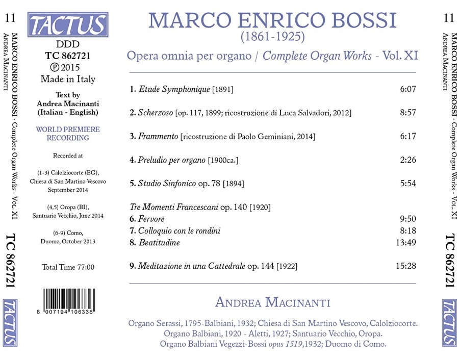 Bossi: Complete Organ Works Vol. 11 - slide-1