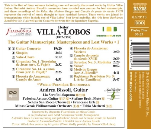 Villa-Lobos: Guitar Manuscripts 1 - Guitar Concerto, Valse-Choro, ... - slide-1