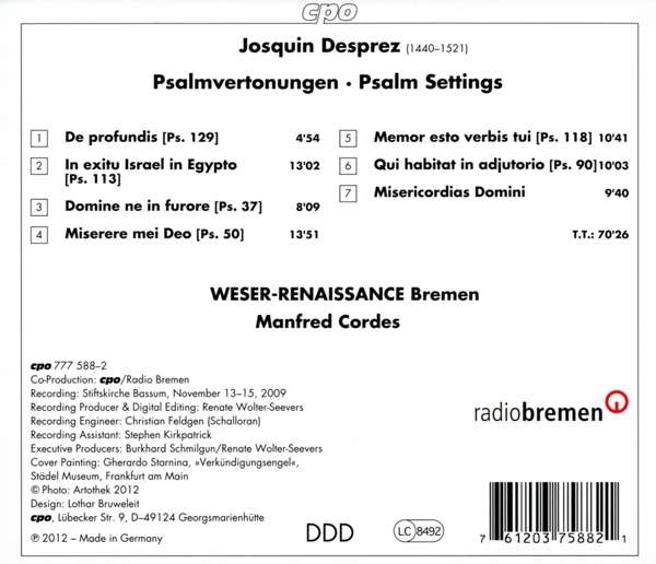 Desprez: De profundis  - Motets - slide-1