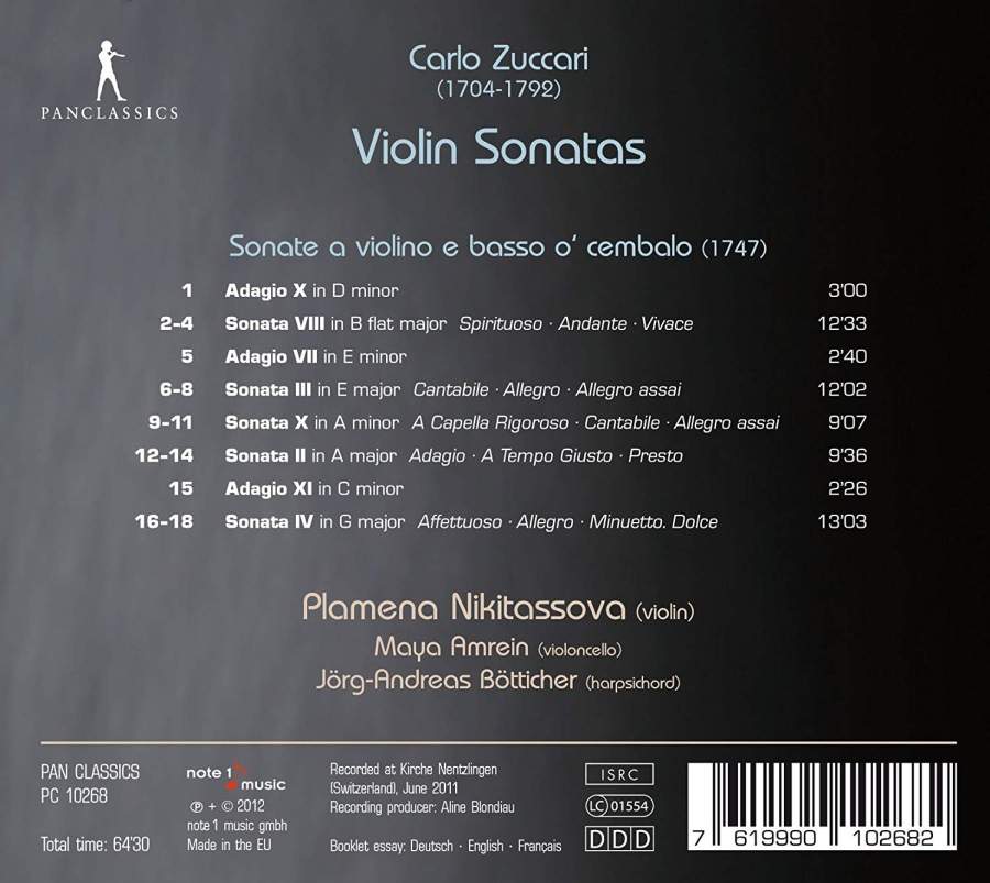 Zuccari: Violin Sonatas (1747) - slide-1