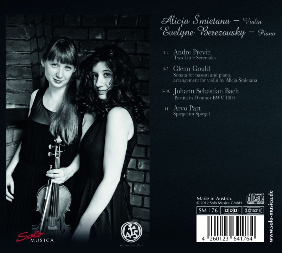 Previn: 2 Little Serenades, Gould: Sonata for violin & piano, Bach: Partita, Pärt: Spiegel im Spiegel - slide-1