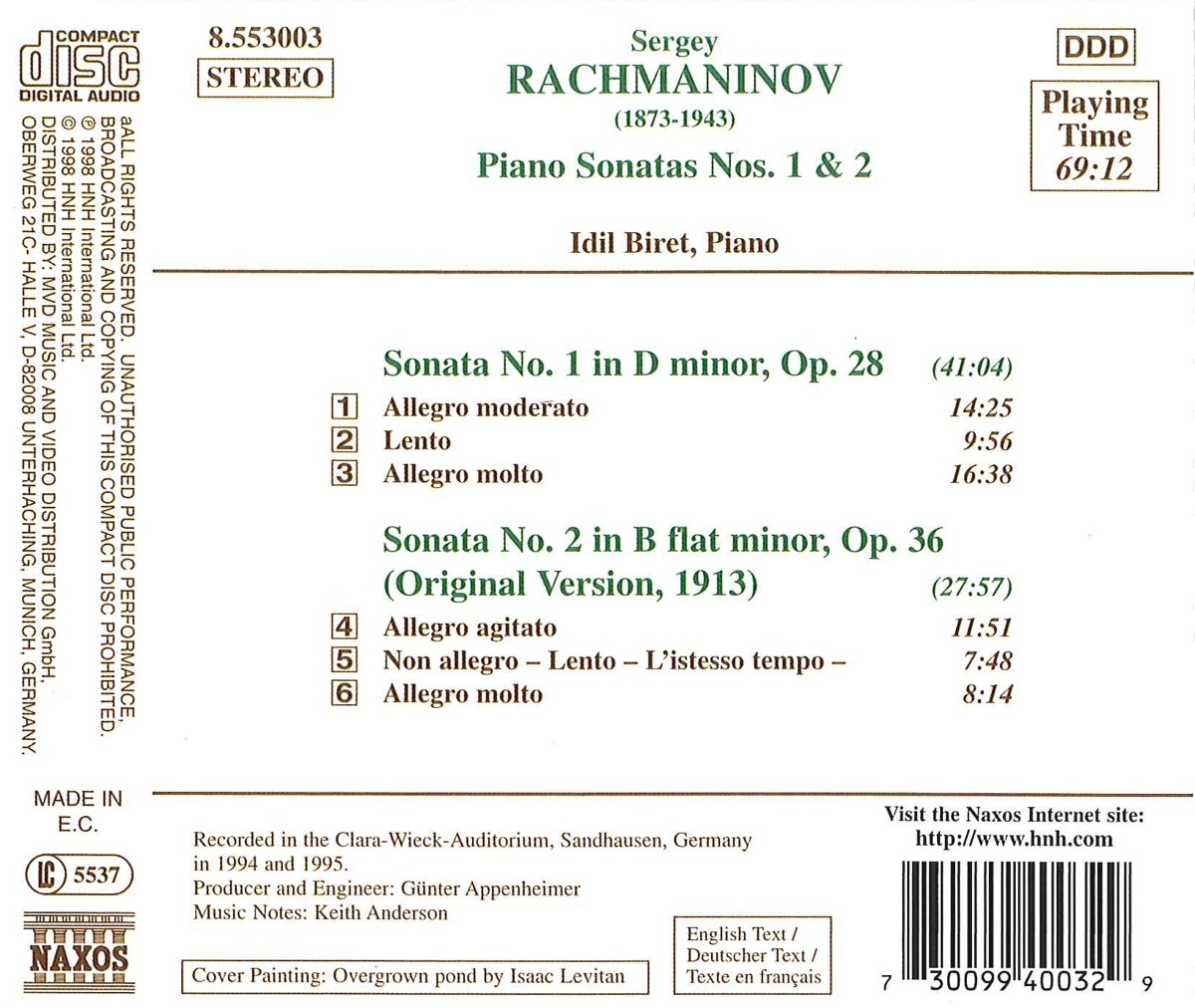 RACHMANINOV: Piano Sonatas - slide-1