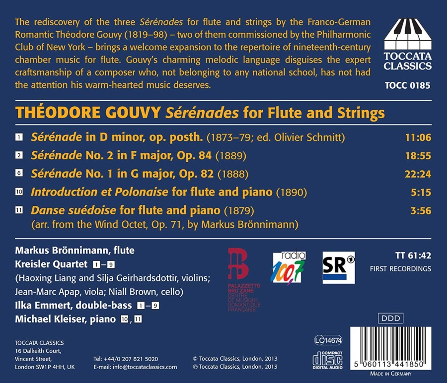 Gouvy: Sérénades for Flute and Strings - slide-1