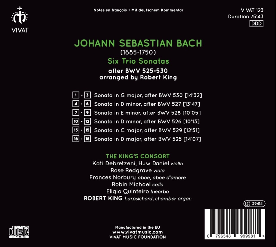 Bach: Six Trio Sonatas - slide-1