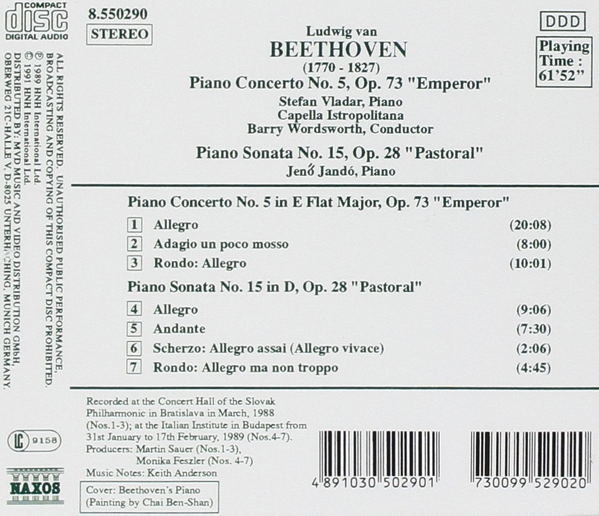 Beethoven: Piano Concerto No. 5; Piano Sonata No. 15 - slide-1