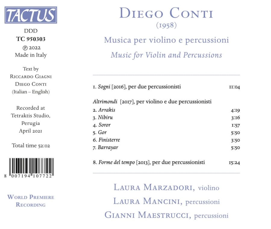 Conti: Music for Violin and Percussions - slide-1