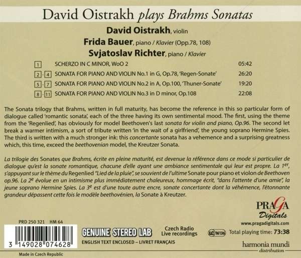 Brahms: Violin Sonatas Nos. 1 - 3 - slide-1