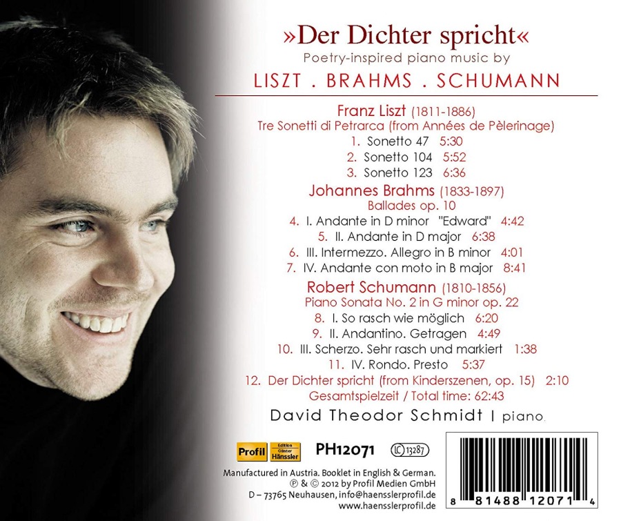 Der Dichter spricht - Liszt, Brahms, Schumann, utwory inspirowane poezją - slide-1
