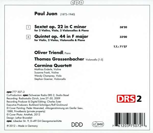 Juon: Piano Quintet & Piano Sextet - slide-1