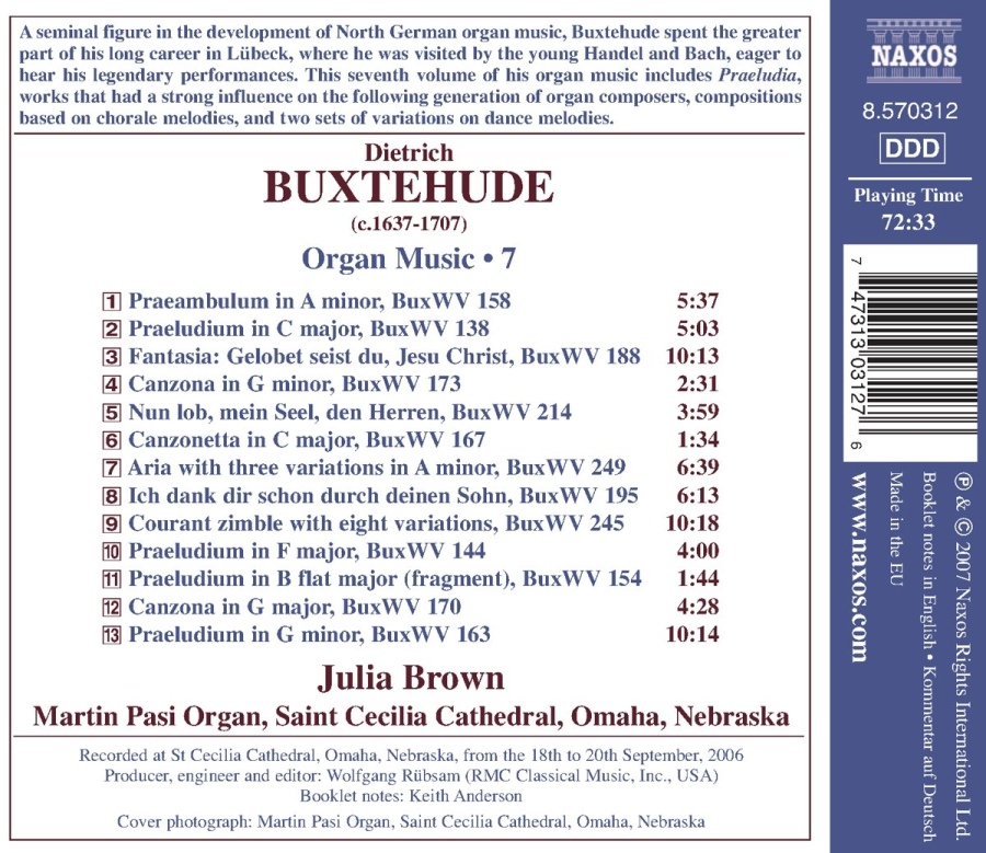 Buxtehude: Organ Music Vol. 7 - slide-1