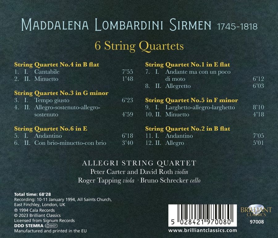 Sirmen: 6 String Quartets - slide-1