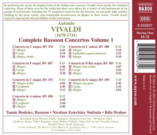 VIVALDI: Complete Bassoon Concertos Vol. - slide-1